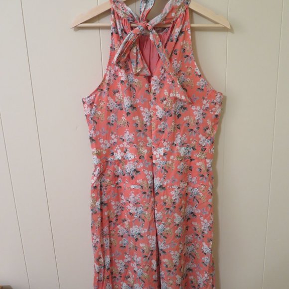 J Crew High neck floral jumpsuit, Size 12 - Picture 5 of 5